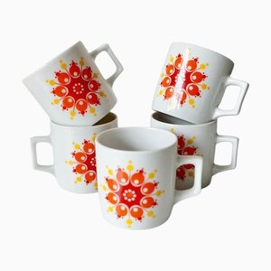 Porcelain Coffee Cups from Winterling Schwarzenbach, Bavaria, Germany, 1970s, Set of 5