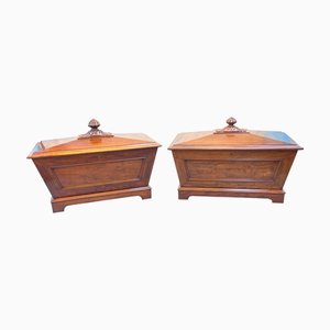 Regency Mahogany Cellarettes, 1835, Set of 2