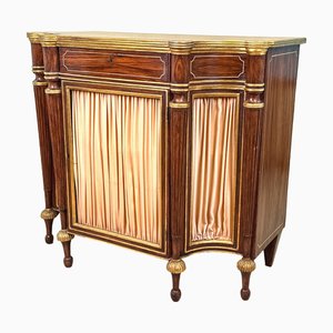 Regency Simulated Rosewood Breakfront Side Cabinet, 1825