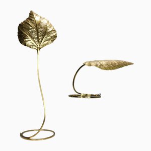 Lampada da terra e da tavolo Rabarbaro attribuita a Bottega Gadda per Tommaso Barbi, Italia, set di 2