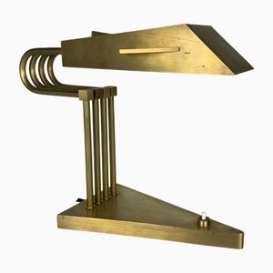 Lampada Bauhaus Art Deco in ottone di Marcel Breuer, anni '80