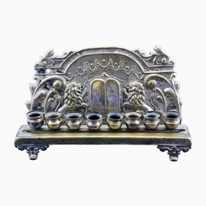 Victorian Silver-Plated Channuka Candleholder