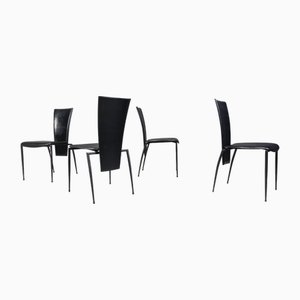 Postmodern Dining Chairs attributed to Arper Italy, 1980s, Set of 4