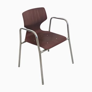 Vintage German Curved Beech Desk Chairs by Pagholz Flötotto, 1960s, Set of 6