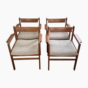 Wooden Chairs by H. W. Klein for Bramin, Denmark, 1960s, Set of 4