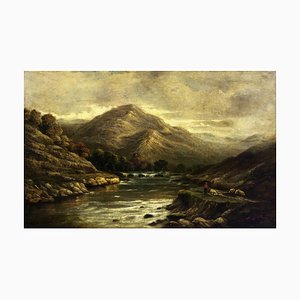 Luigi Vittorini, Landscape, 1980s, Huile sur Toile