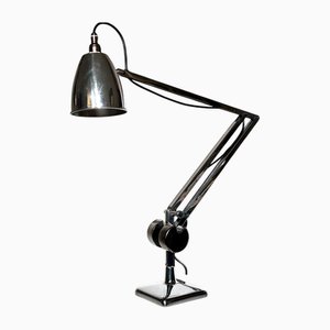 Extra Large Iconic Aluminum Fingalite Architect's Desk Lamp by Adel, Table Lamp England, 1940s