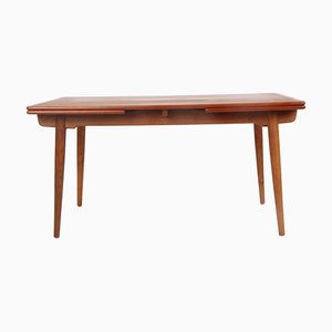 Tavolo da pranzo AT-312 in teak e quercia di Hans J. Wegner per Andreas Tuck, anni '50
