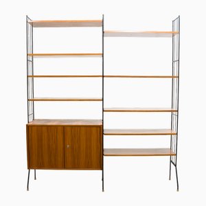 Free-Standing Shelf with Black Metal Ladders, 1960s
