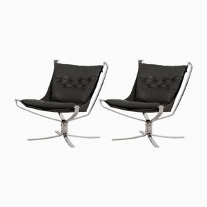 Set of Vintage Falcon Chairs by Sigurd Ressell for Vatne Møbler, 1970s