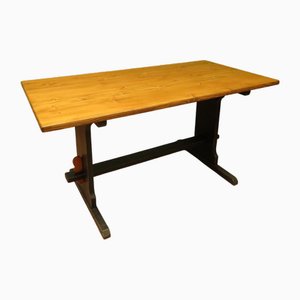 Vintage Refectory Style Dining or Kitchen Table with Pegged Base, 1990s