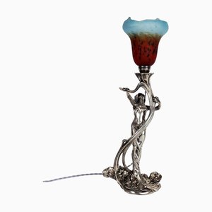 Lampada da donna Art Nouveau di Saglier, fine XIX secolo
