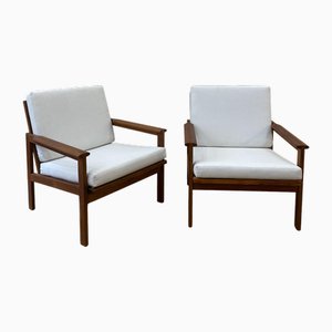 Set of Teak Lounge Chairs by Illum Wikkelsø for Eilersen Møbler, 1960s