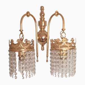 Baroque Style Gilt Wall Lamp, 1960s