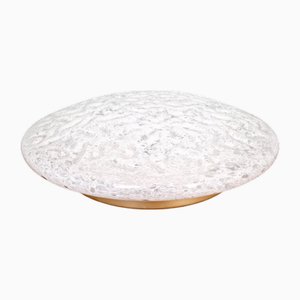 Large Textured Glazed Glass Ceiling Light from Doria Leuchten, Germany, 1970s