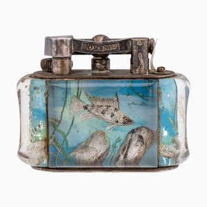 Briquet de Table Dunhill Half-Géant Aquarium Vintage, 20ème Siècle, 1950s