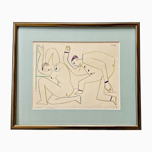 Pablo Picasso, Suite de 15 dessins de Picasso 1954, Hand Signed and Limited