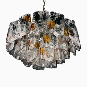 Murano Glas Kronleuchter von Mazzega, Italien, 1960er