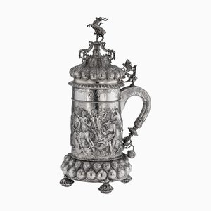 19th Century German Monumental Silver Tankard, Neresheimer, Hanau, 1890s