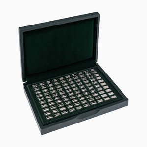 Le 100 migliori auto in argento di Ingots & Book, XX secolo, Regno Unito, 1975, set di 102