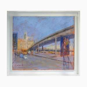 Renato Criscuolo, Urban Landscape, Oil on Canvas, 2000s, Framed