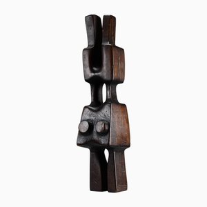 Bert Van Beek, Abstract Mid-Century Modern Sculpture, 1978, Wood