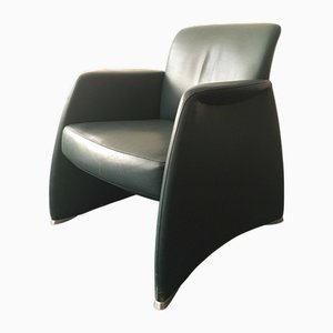 DS-12/01 Lounge Chair in Green Leather by Laprell / Althaus for de Sede, 1980s