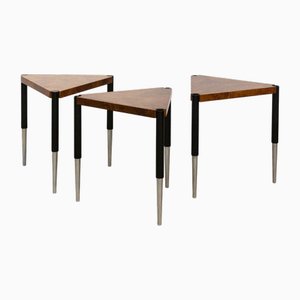 Vintage Eckregal aus Ulmenholz & Stahl, 1970er