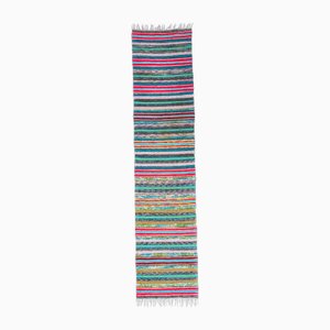 Scandinavian Hand Woven Rag Rug, 1980s