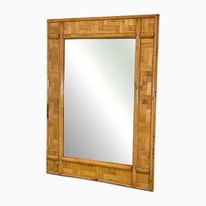 Mid-Century Bamboo Mirror, 1970s