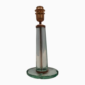 Lámpara de mesa modelo 2206 de latón y vidrio de Max Ingrand para Fontana Arte, años 50