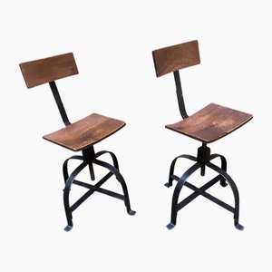 Vintage Industrial Stools, 1970s, Set of 2