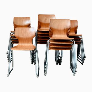 Chaises Scandinaves par Elmar Flötotto, 1960s, Set de 20