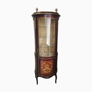 Vitrina francesa Luis XV de madera y cristal