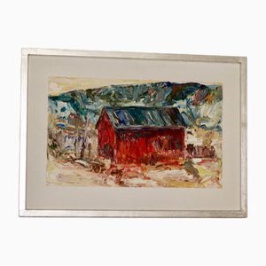 Martin Lindberg, Angsladan, años 60, óleo sobre lienzo, enmarcado