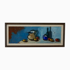Kurt Rosander, Still Life with Jug and Bottle, 1960s, Oil on Canvas, Framed