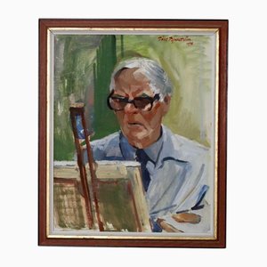 Tara Bjurström, Künstlerin, 1978, Öl auf Leinwand, Gerahmt