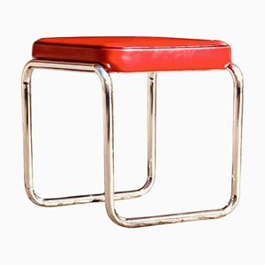 Bauhaus Modern Iconic Tubular Steel Stool Ottoman from Mauser Werke, Mod. RH1, Germany, 1935