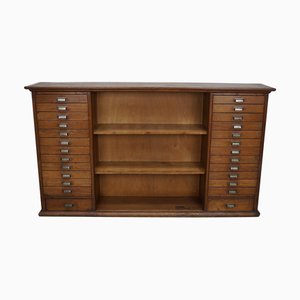 Vintage Dutch Oak Apothecary Cabinet, 1950s