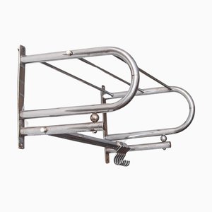 Wandgarderobe aus Chrom, 1950er