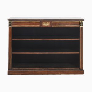 Regency Rosewood Brass Inlaid Open Bookcase