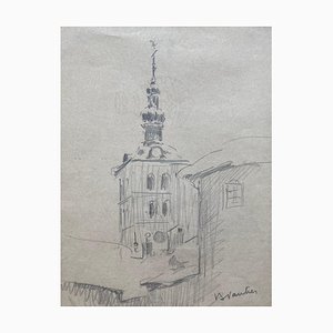 Benjamin II Vautier, Campanile, Grafite su carta
