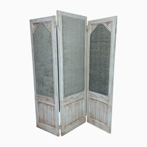 Painted and Distressed Three Fold Room Divider