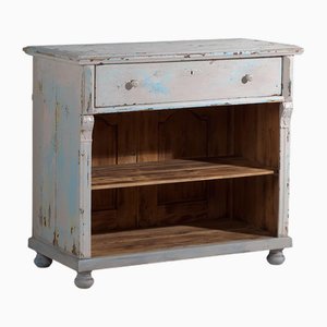 Blue Patinated Shop Counter, 1940s