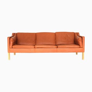 Model 2213 Sofa in Leather by Børge Mogensen for Fredericia, 1970s