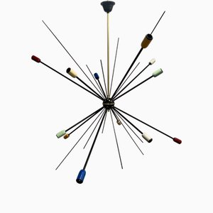 Lampada da soffitto Sputnik nera, 1949