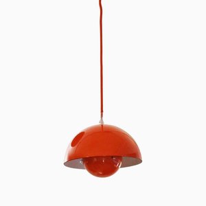 Vaso da fiori arancione a sospensione di Verner Panton per Louis Poulsen, 1969