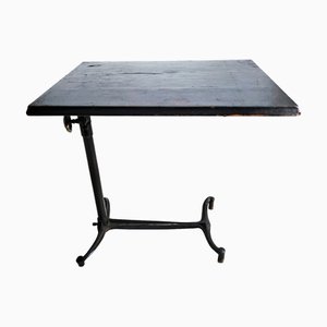 Industrial American Tilt Top Side Table, 1890s
