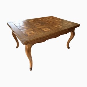 Louis XV Style Table in Wood with Marquetry, 1950s