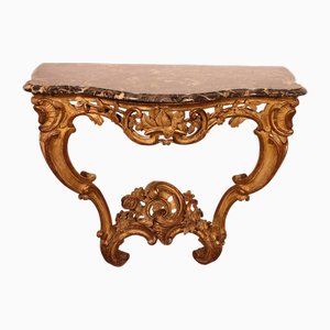 Louis XV Console in Gilt Wood